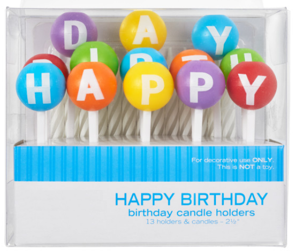 Happy Birthday Rainbow Cake - Food Decoration Topper Candles
