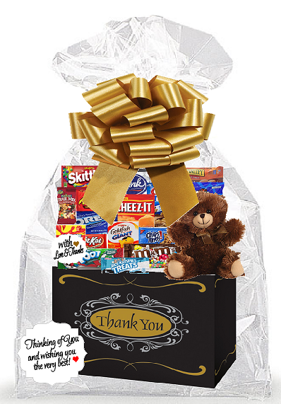 Thank you Thinking Of You Cookies, Candy & More Care Package Snack Gift Box Bundle Set