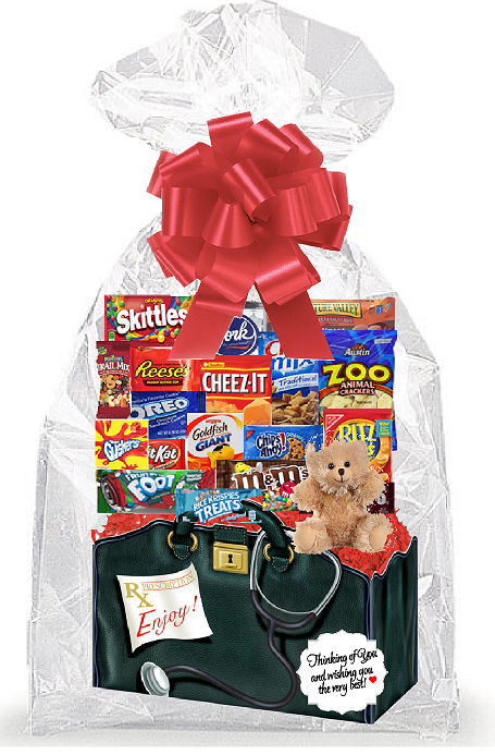 What the Doctor Ordered Thinking Of You Cookies, Candy & More Care Package Snack Gift Box Bundle Set