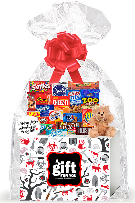 Haunted Gift for You Thinking of You Cookies, Candy & More Care Package Assortment Variety Gift Box Bundle Set