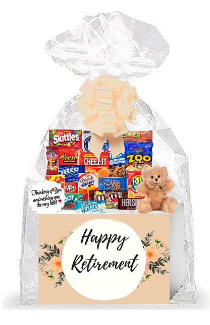 Happy Retirement Thinking of You Cookies, Candy & More Care Package Assortment Variety Gift Box Bundle Set