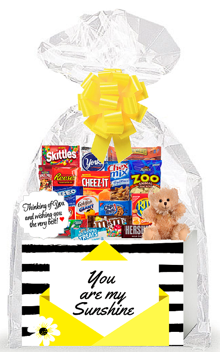 You are My Sunshine Thinking of You Cookies, Candy & More Care Package Assortment Variety Gift Box Bundle Set