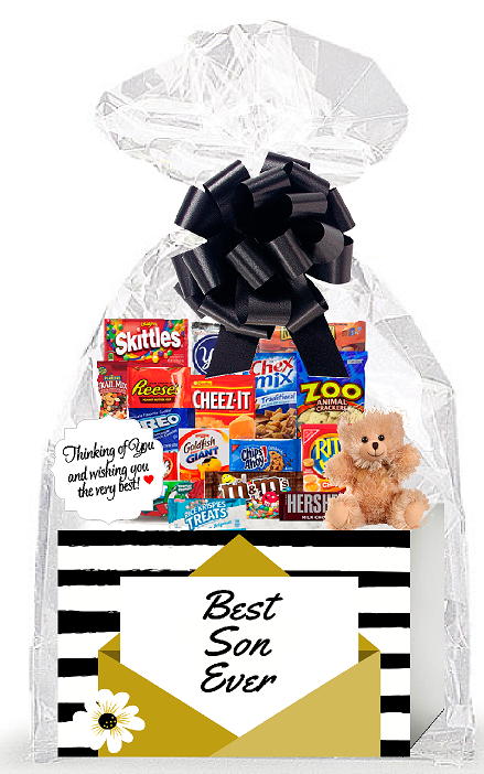 Best Son Ever Thinking of You Cookies, Candy & More Care Package Assortment Variety Gift Box Bundle Set