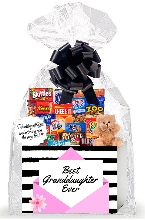 Best Granddaughter Ever Thinking of You Cookies, Candy & More Care Package Assortment Variety Gift Box Bundle Set