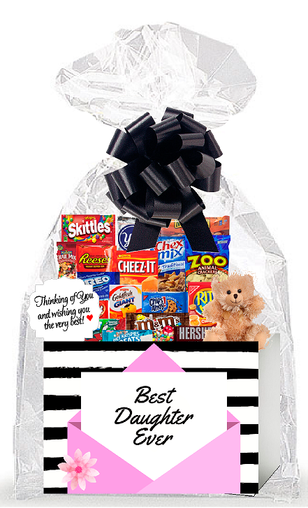 Best Daughter Ever Thinking of You Cookies, Candy & More Care Package Assortment Variety Gift Box Bundle Set