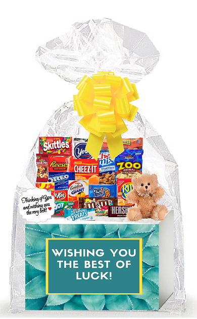 Wishing You the Best of Luck Thinking of You Cookies, Candy & More Care Package Assortment Variety Gift Box Bundle Set