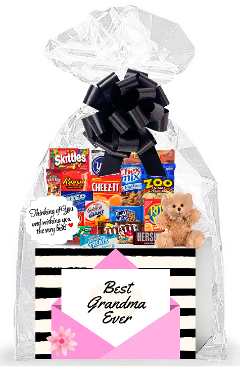 Best Grandma Ever Thinking of You Cookies, Candy & More Care Package Assortment Variety Gift Box Bundle Set
