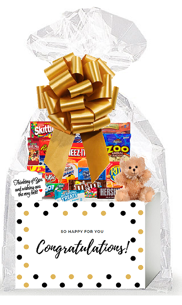 So Happy for You Congratulations Thinking of You Cookies, Candy & More Care Package Assortment Variety Gift Box Bundle Set