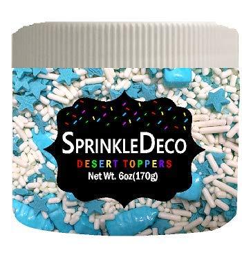 Blue Baby Bottle Cupcake Cake Decoration Confetti Sprinkles Cake Cookie Icecream Donut Jimmies Quins 6oz