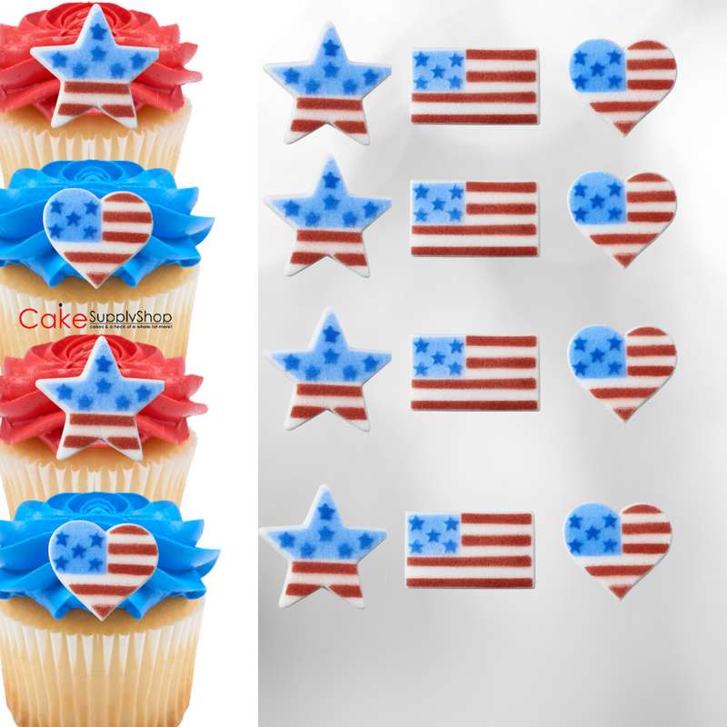 American Flag wedding cake | Patriotic cake, Patriotic wedding, Wedding cake  topper flags