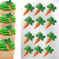 Sugar Decorations For Cakes Cupcakes Cookies Donuts Carrot Easter Edible Dessert - 12ct