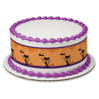 Halloween Birthday Peel  & STick Edible Cake Topper Decoration for Cake Borders