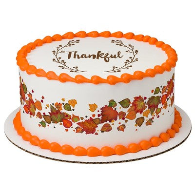 Sweet Life AutumnBirthday Peel  & STick Edible Cake Topper Decoration for Cake Borders w. Sparkle Flakes & Favor Labels