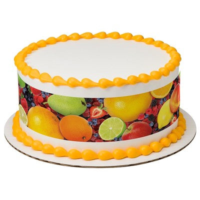 Fruit Lemons Limes Berries Oranges Birthday Peel  & STick Edible Cake Topper Decoration for Cake Borders