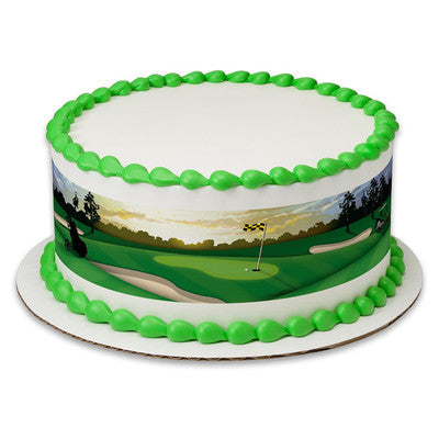 Golf Birthday Peel  & STick Edible Cake Topper Decoration for Cake Borders