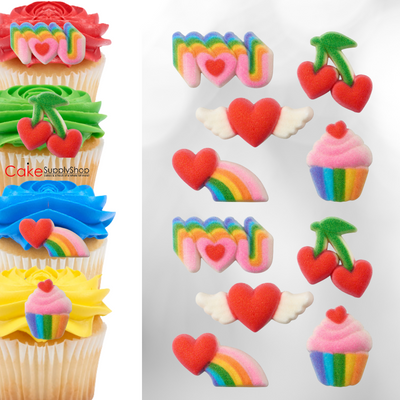 Celebration Stripes Birthday Peel & STick Edible Cake Topper Decoration for  Cake Borders w. Sparkle Flakes & Favor Labels – CakeSupplyShop