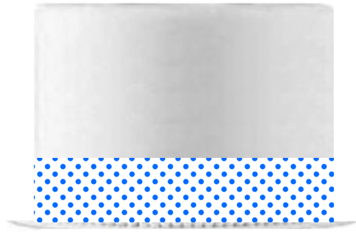 White and Blue Polka Dot Edible Cake Decoration Ribbon