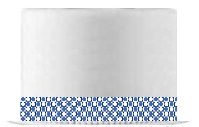 Blue and White Squares and Circles  Edible Cake Decoration Ribbon
