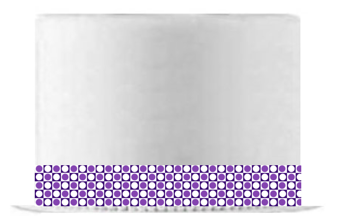 Purple and White Squares and Circles  Edible Cake Decoration Ribbon