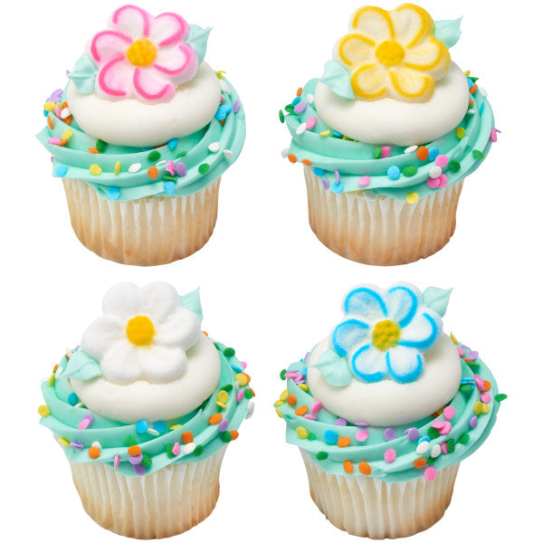 Blossom Dessert Toppers Ready To Use Edible Cake Cupcake Sugar Icing Decorations -12ct