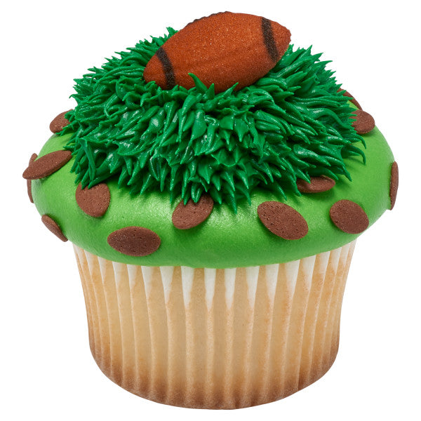 Football Edible Dessert Toppers Cake Cupcake Sugar Icing Decorations -12ct
