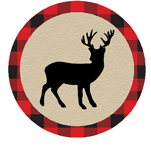 24pack Winter Deer Lumberjack Chirstmas Holiday Stickers Labels Envelope Decorative Seals -1.5inch