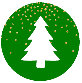 24pack Winter Tree Green Chirstmas Holiday Stickers Labels Envelope Decorative Seals -1.5inch