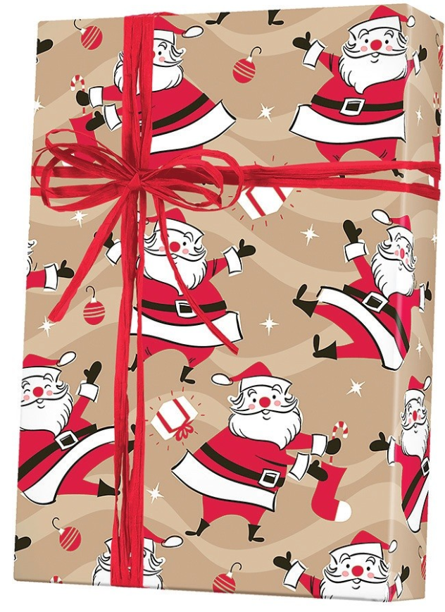 Happy and Jolly Santa Christmas Elegant Specialty Gift Wrap Wrappiing Paper 24 x 15ft