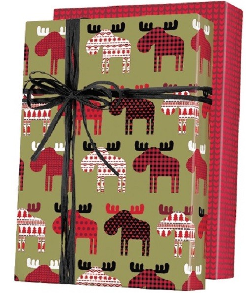 All Moouse Christmas Lumberjack Double Sided Elegant Specialty Gift Wrap Wrappiing Paper 24 x 15ft