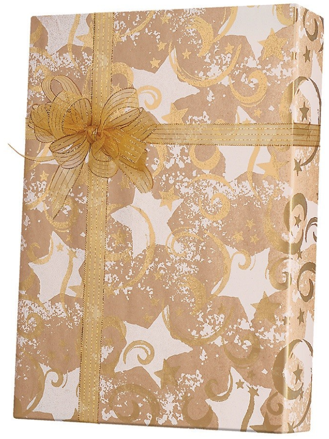 Gold Star Elegant Specialty Gift Wrap Wrappiing Paper 24 x 15ft