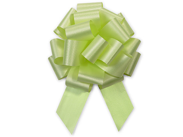 Celery Satin 5inch Gift Wrapping Decorative Pull Bows -5pack