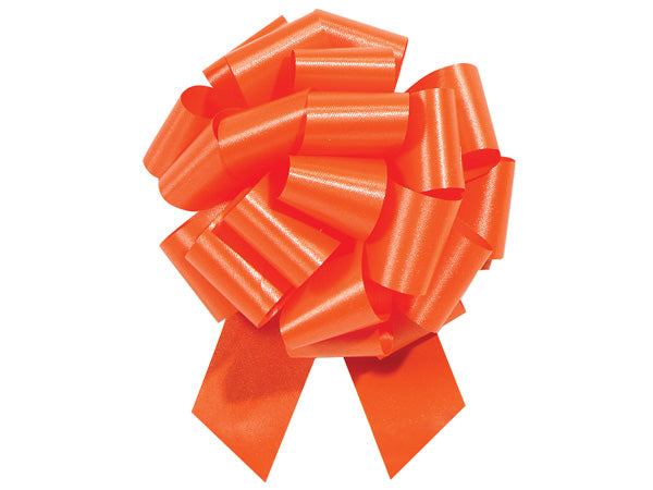 Orange Satin 5inch Gift Wrapping Decorative Pull Bows -5pack