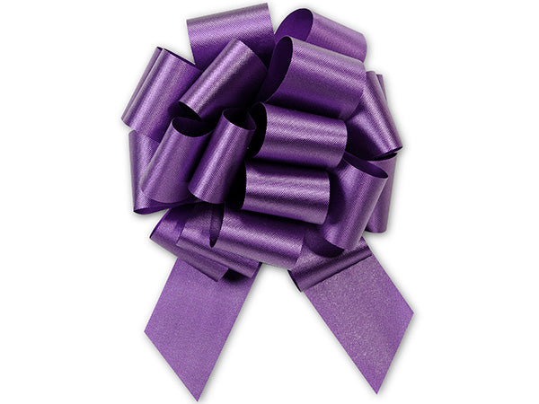 Purple Satin 5inch Gift Wrapping Decorative Pull Bows -5pack