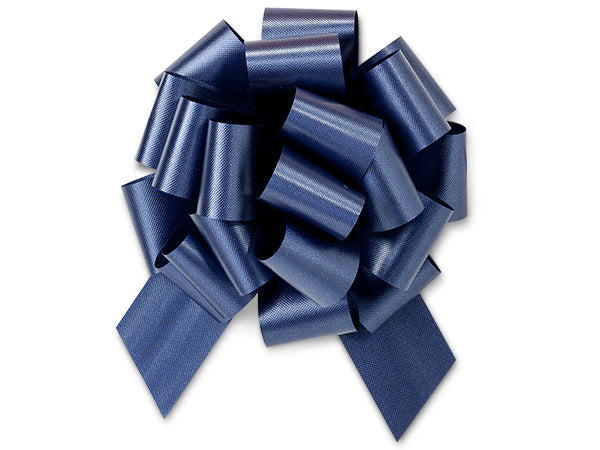 Navy Blue Satin 5inch Gift Wrapping Decorative Pull Bows -5pack