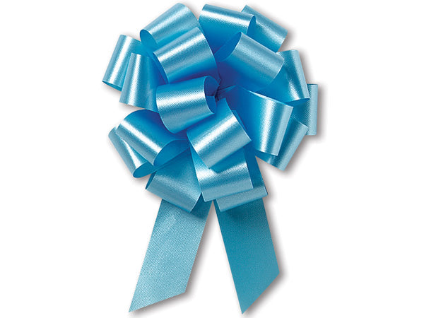Light Blue Satin 5inch Gift Wrapping Decorative Pull Bows -5pack