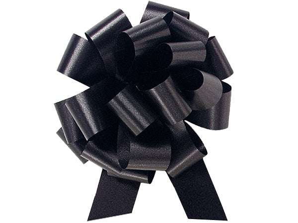 Black Satin 5inch Gift Wrapping Decorative Pull Bows -5pack