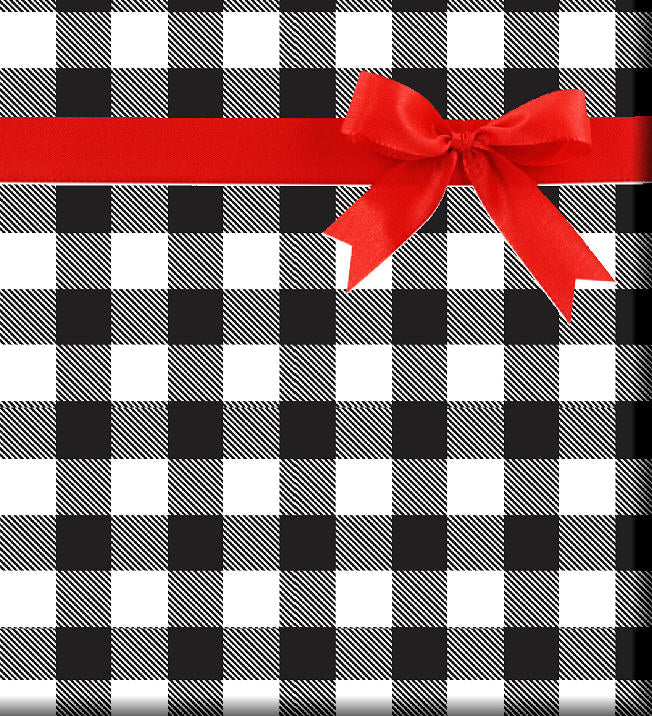 Black and White Plaid  Gift Wrapping Paper 15ft
