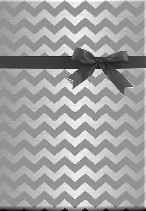 Grey and Silver Chevron Gift Wrapping Paper 15ft