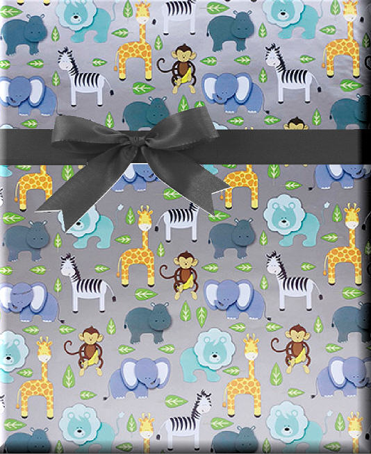 Zoo Animals Gift Wrapping Paper 15ft