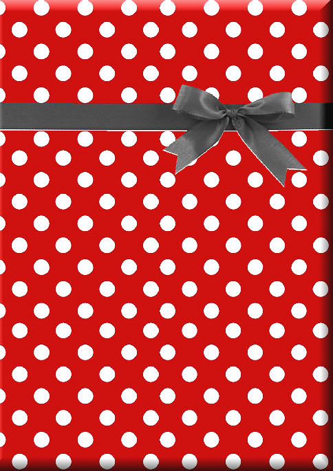 Red and White Polka Dot  Gift Wrapping Paper 15ft