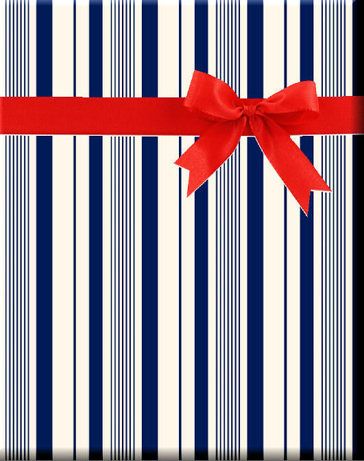 Blue Indigo Stripe Gift Wrapping Paper 15ft