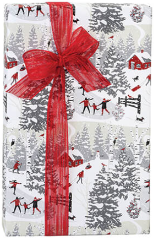 Winter Holiday Family Gift Wrapping Paper 15ft