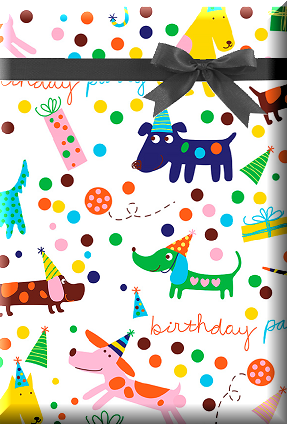 Barkday Doggie Gift Wrap Wrapping Paper 15ft Roll