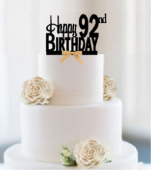 Item#092GRCT - Happy 92nd Birthday Gold Ribbon Cake Decoration Cake To –  CakeSupplyShop