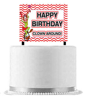 Clown Birthday Cake Decoration Banner