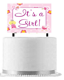 Its a Girl Active Baby Cake Decoration Banner