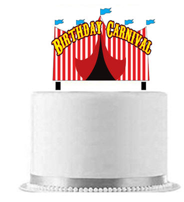 Birthday Carnival Cake Decoration Banner