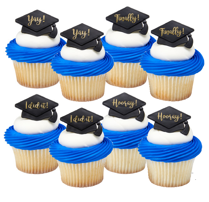 12pack You Did It! Hooray Cupcake Decoration Toppers