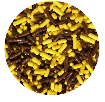 Yellow And Brown Cake Pop Cookie Cupcake Cakes Edible Confetti Decorations Sprinkles Desert Jimmies Toppers 6oz 6oz