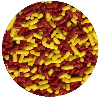 Yellow And Red Cake Pop Cookie Cupcake Cakes Edible Confetti Decorations Sprinkles Desert Jimmies Toppers 6oz 6oz